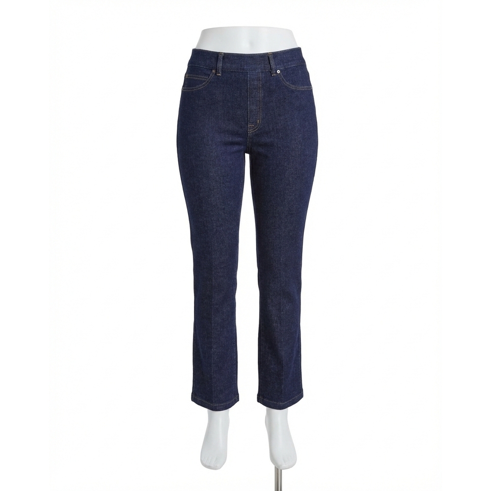 NEW SPANX kick flare jeans in raw indigo